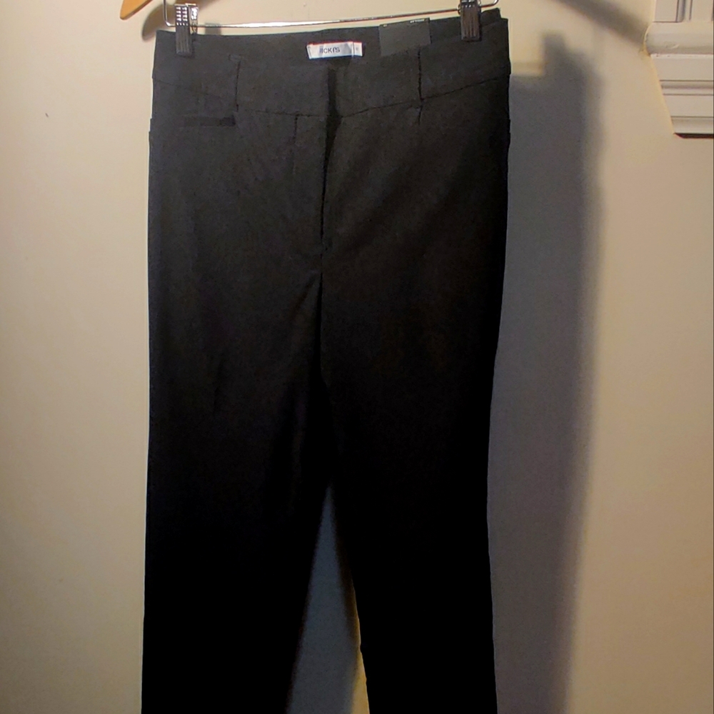 Brand New Black dress pants with a subtle print, size 12
